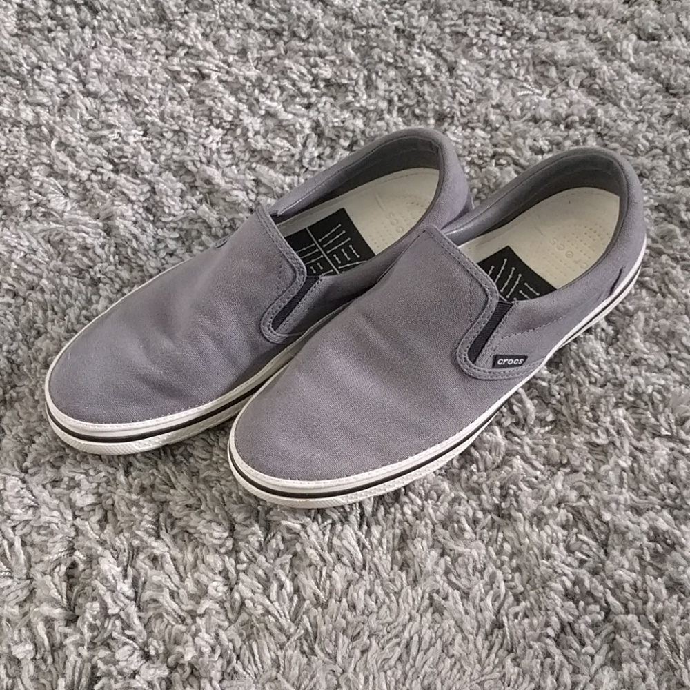 Men's Crocs Canvas Slip Ons, Size 12